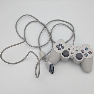 Sony PSone DualShock Analog Controller Light Gray SCPH110 Wired Gamepad UNTESTED